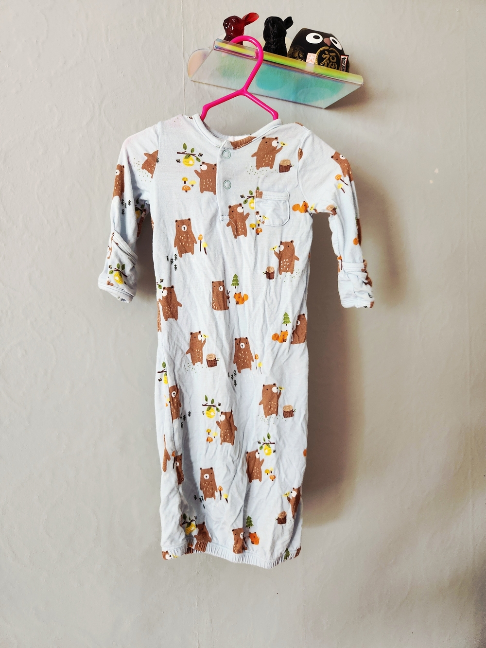 Angel Dear Bear Print Bamboo Baby Sleeper